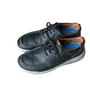 Clarks Mens Driftway Low Boat Shoes Oxford Black Brown Size 10.5